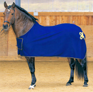 Paradedecke / Fleece-Abschwitzdecke mit Druck auf dem Brustlatz